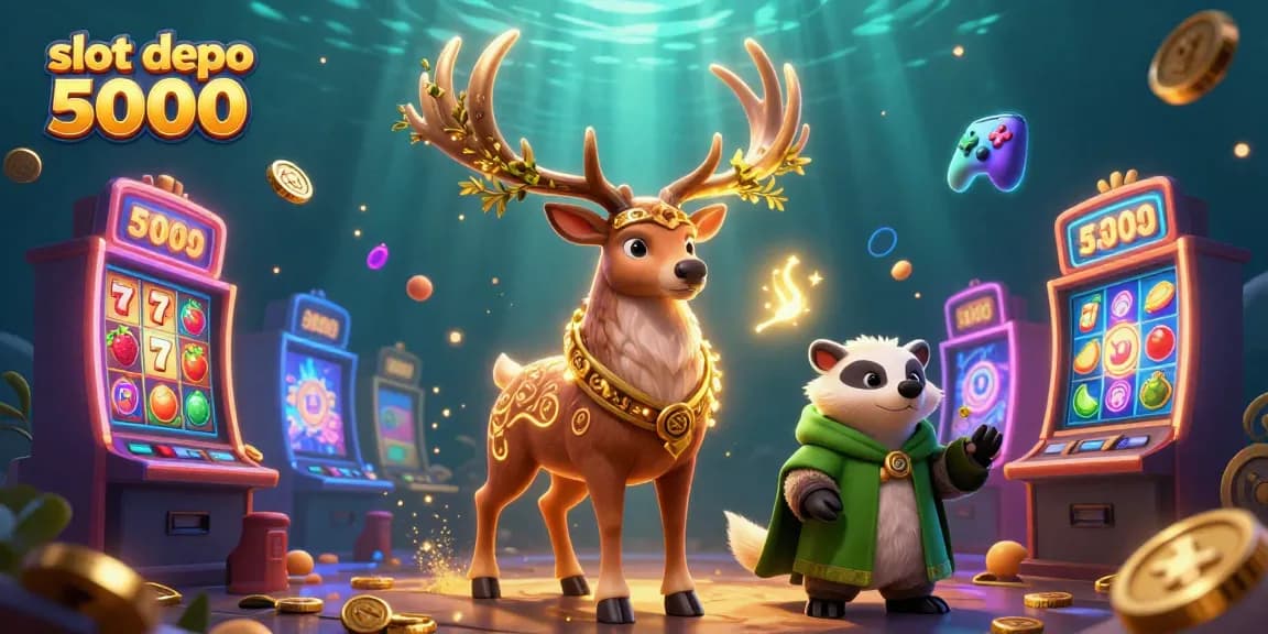Experience the excitement of slot depo 5000 with vibrant 3D casino elements.