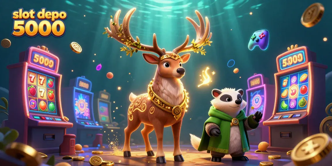 Experience the excitement of slot depo 5000 with vibrant 3D casino elements.