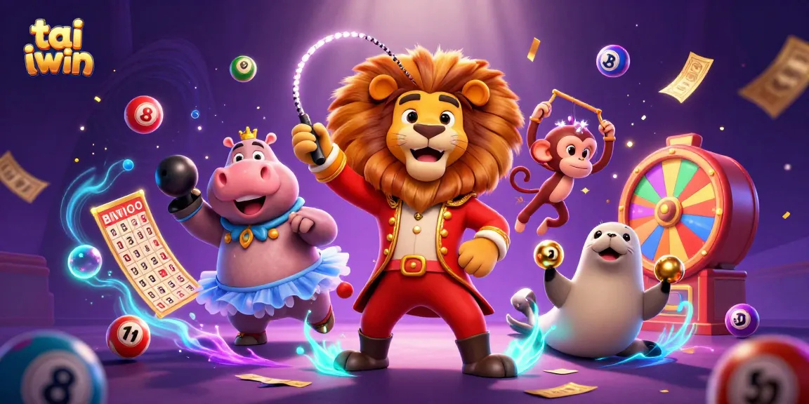 Engage in thrilling moments with tai iwin as vibrant lottery elements and dynamic characters create an immersive gaming scene.