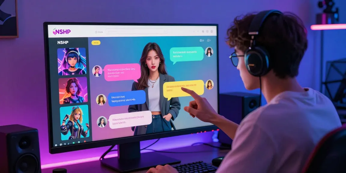 Engaging NSFW chat interaction with AI character on modern platform